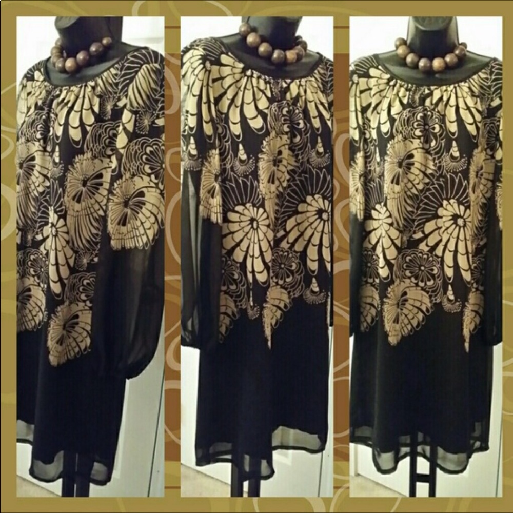 Black and Tan size Lg dress. Cato